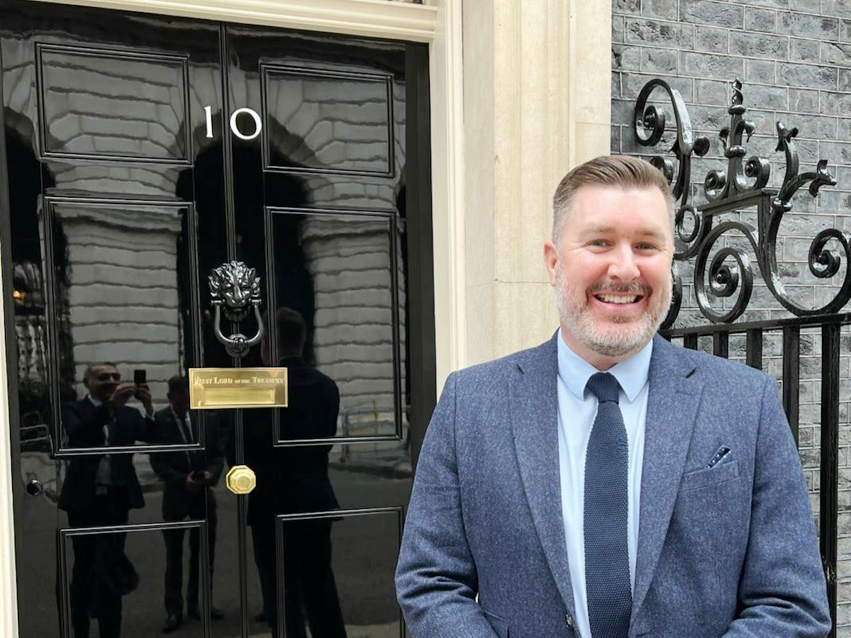 Alan Pease, CEO and principal of Suffolk New College at No.10 Downing Street